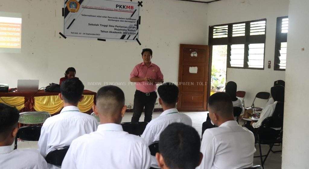 Bawaslu Tolitoli Kenalkan Pengawasan Partisipatif Ke Maba STIP Tolitoli
