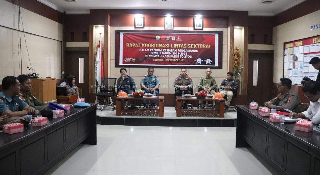 Rakor Lintas Sektoral, Bawaslu Tolitoli Sampaikan Kesiapan Pengawasan Pemilu 2024