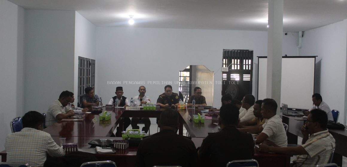 Tim Sentra Gakkumdu Bawaslu Sulteng dan Bawaslu Tolitoli Duduk Bersama Bahas Kesiapan Penanganan Tindak Pidana Pemilu