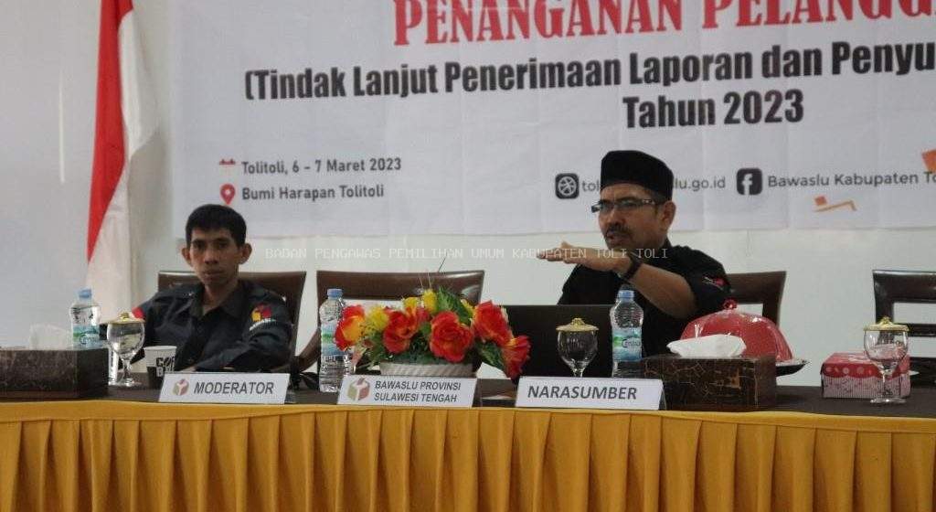 Jamrin Ingatkan Ketua Panwaslu Mampu Melakukan Kontrol dan Tata Kelola Lembaga