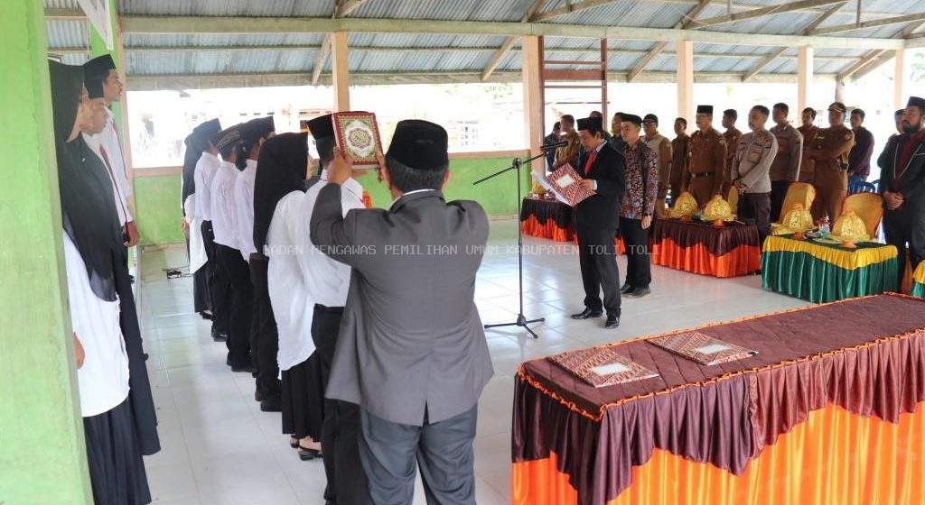 109 Panwaslu Kelurahan/Desa Se-Kabupaten Tolitoli Resmi Dilantik