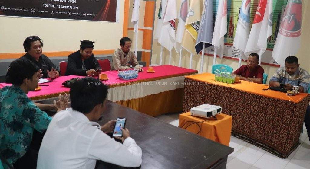 Bawaslu Tolitoli Duduk Bersama KPU Tolitoli Bangun Koordinasi Cegah Pelanggaran Di Tingkat Ad Hoc