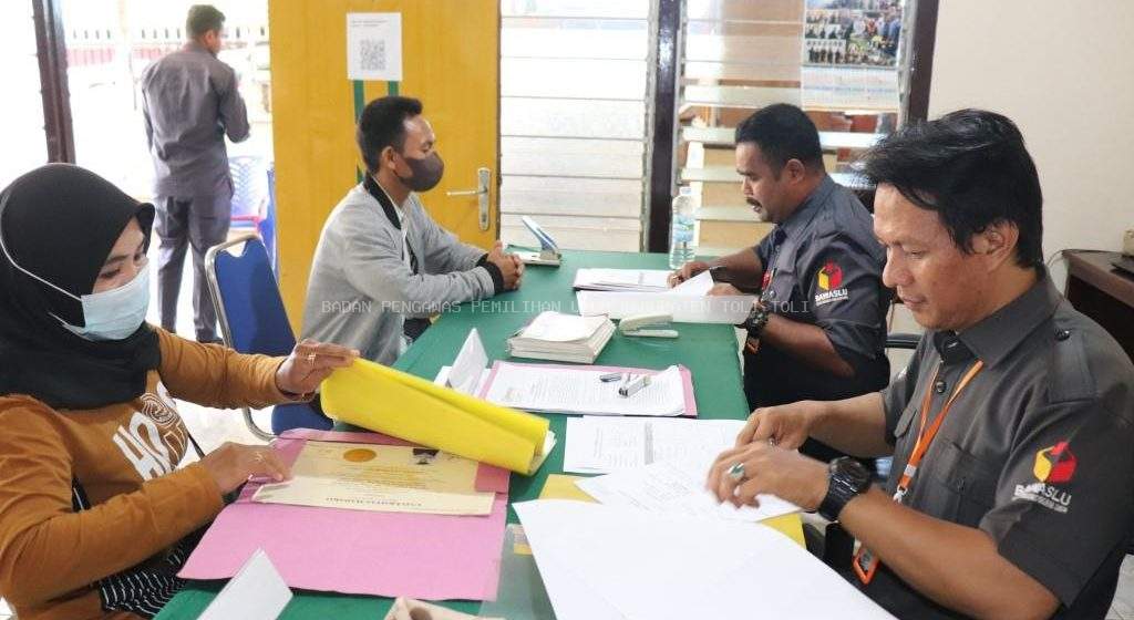 Hingga Hari Terakhir, Bawaslu Tolitoli Terima 169 Berkas Pendaftaran Panwaslu Kecamatan