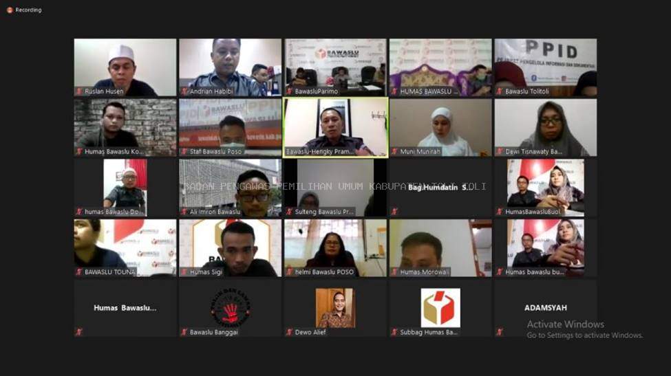 Pandemi Covid-19, Bawaslu Gelar Evaluasi Kehumasan Daring