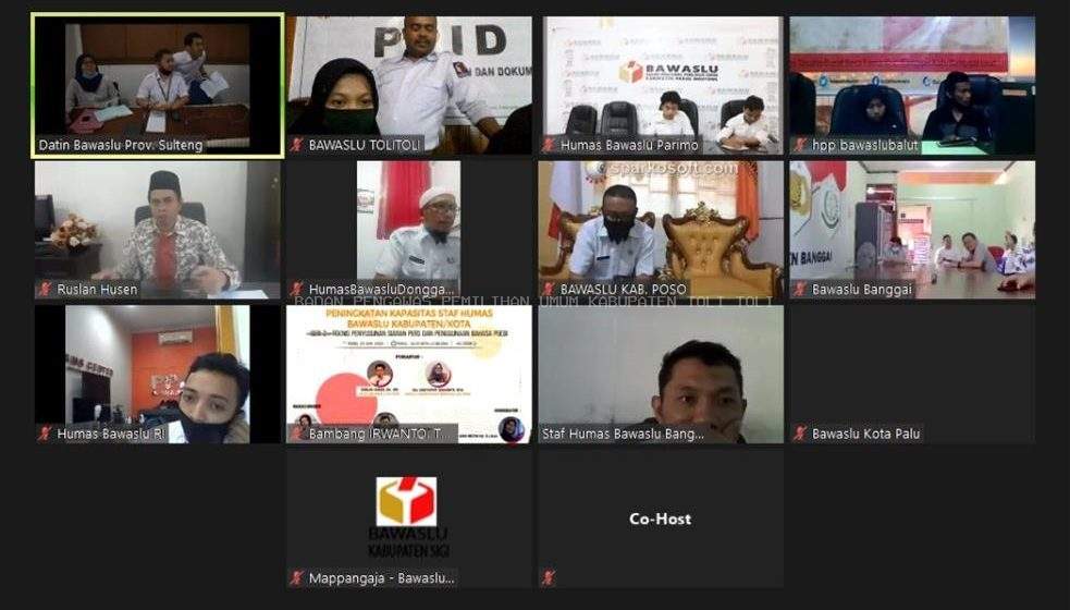 Bawaslu Sulteng Gelar Peningkatan Kapasitas Humas Seri 2
