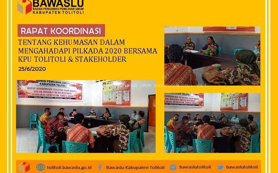 Ketua Bawaslu Hadiri Rapat Koordinasi Kehumasan Bersama Stakeholder