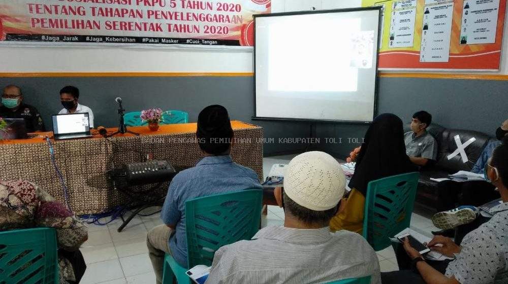 Pimpinan Bawaslu Kabupaten Tolitoli Rustam Datuamas Hadiri Sosialisasi PKPU 5 Tahun 2020
