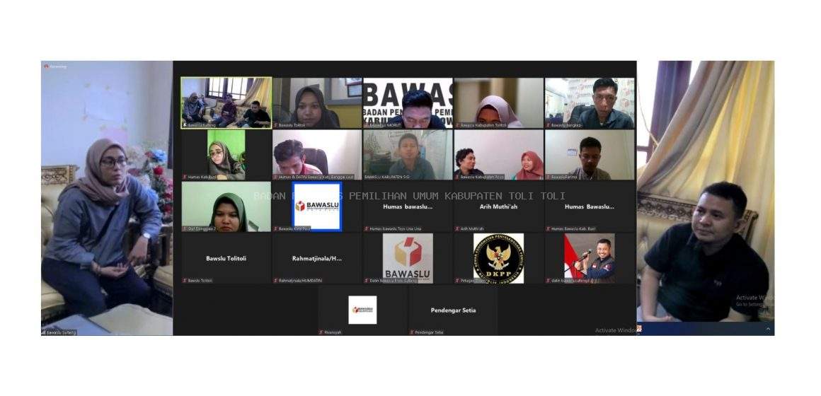 Bawaslu Tolitoli Sampaikan Laporan Pelaksanaan Kehumasan Secara Daring