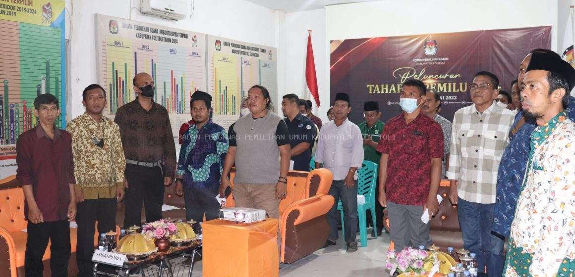 Pimpinan Bawaslu Tolitoli Hadiri Peluncuran Tahapan Pemilu 2024