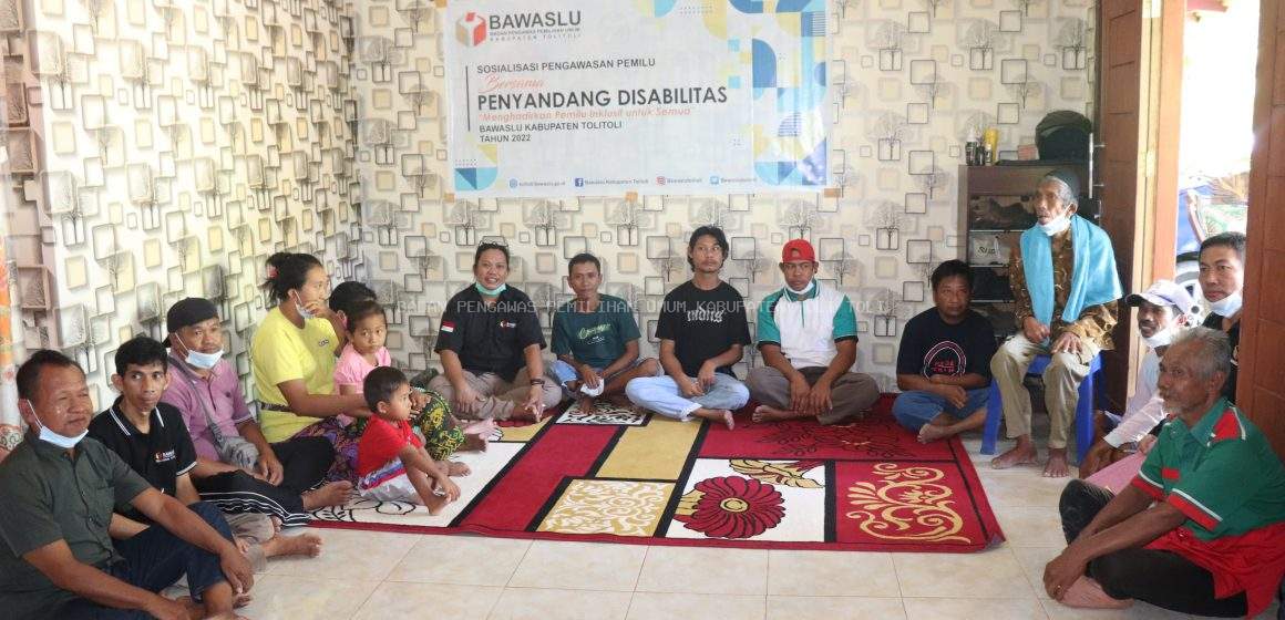 Bawaslu Tolitoli Gelar Sosialisasi Pengawasan Pemilu Bagi Penyandang Disabilitas