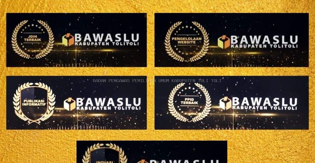 Bawaslu Tolitoli Raih 5 Kategori Apresiasi Pengelolaan Akses Informasi Tahun 2021
