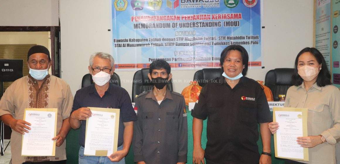Bawaslu Tolitoli Jalin Kerjasama bersama 4 Perguruan Tinggi