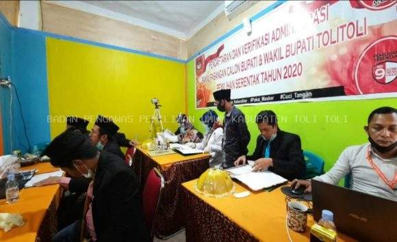 Bawaslu Tolitoli Awasi Langsung Tahapan Pendaftaran Bakal Pasangan Calon Kepala Daerah