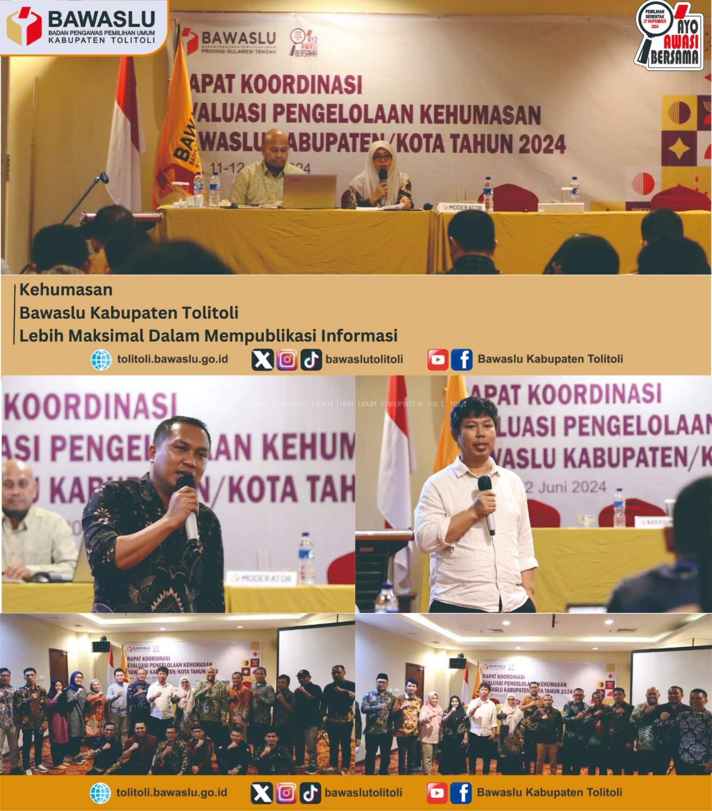 Kehumasan Bawaslu Kabupaten Tolitoli Lebih Maksimal Dalam Mempublikasi Informasi