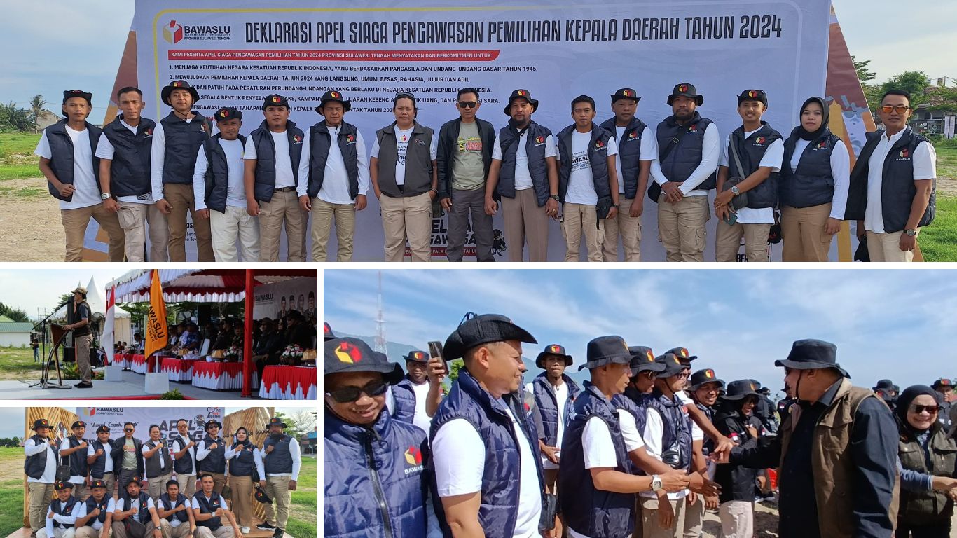 Deklarasi Apel Siaga Pengawasan Pilkada 2024 yang berlangsung pada Sabtu, (14/9/2024).