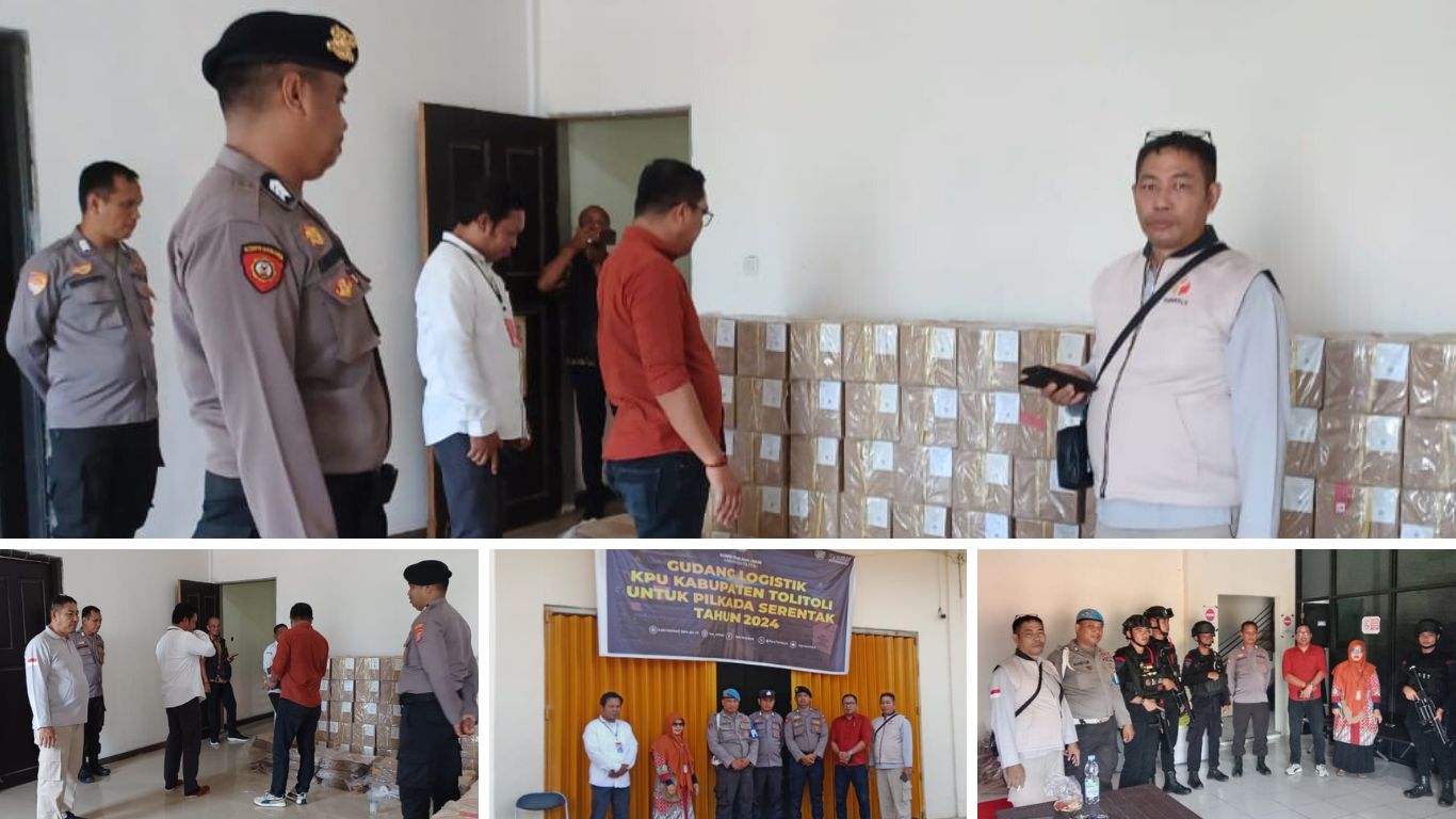 Tim Bawaslu Tolitoli, dipimpin Amriadi, menginspeksi Gudang Logistik KPU dan menemukan ruang penyimpanan di lantai 2 tanpa CCTV. 