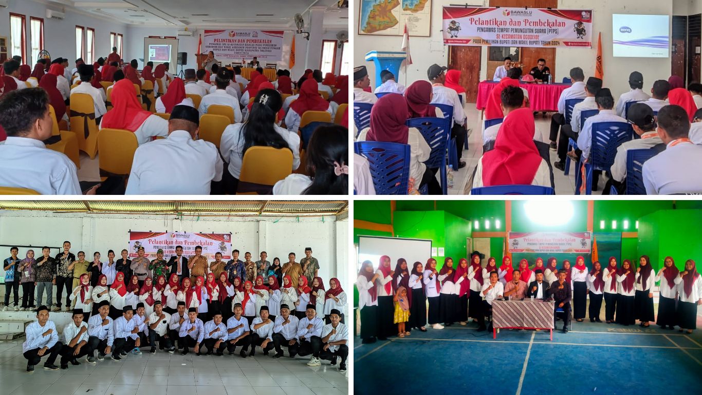 Hari kedua pelaksanaan pelantikan dan pembekalan PTPS di empat kecamatan Tolitoli Utara, Baolan, Ogodeide, dan Dondo