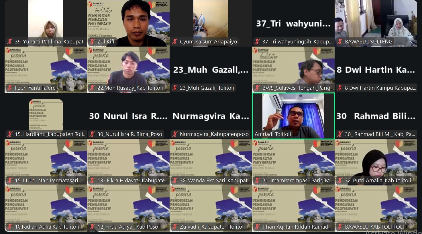 Pimpinan dan staff ikuti diskusi terkait P20 via zoom