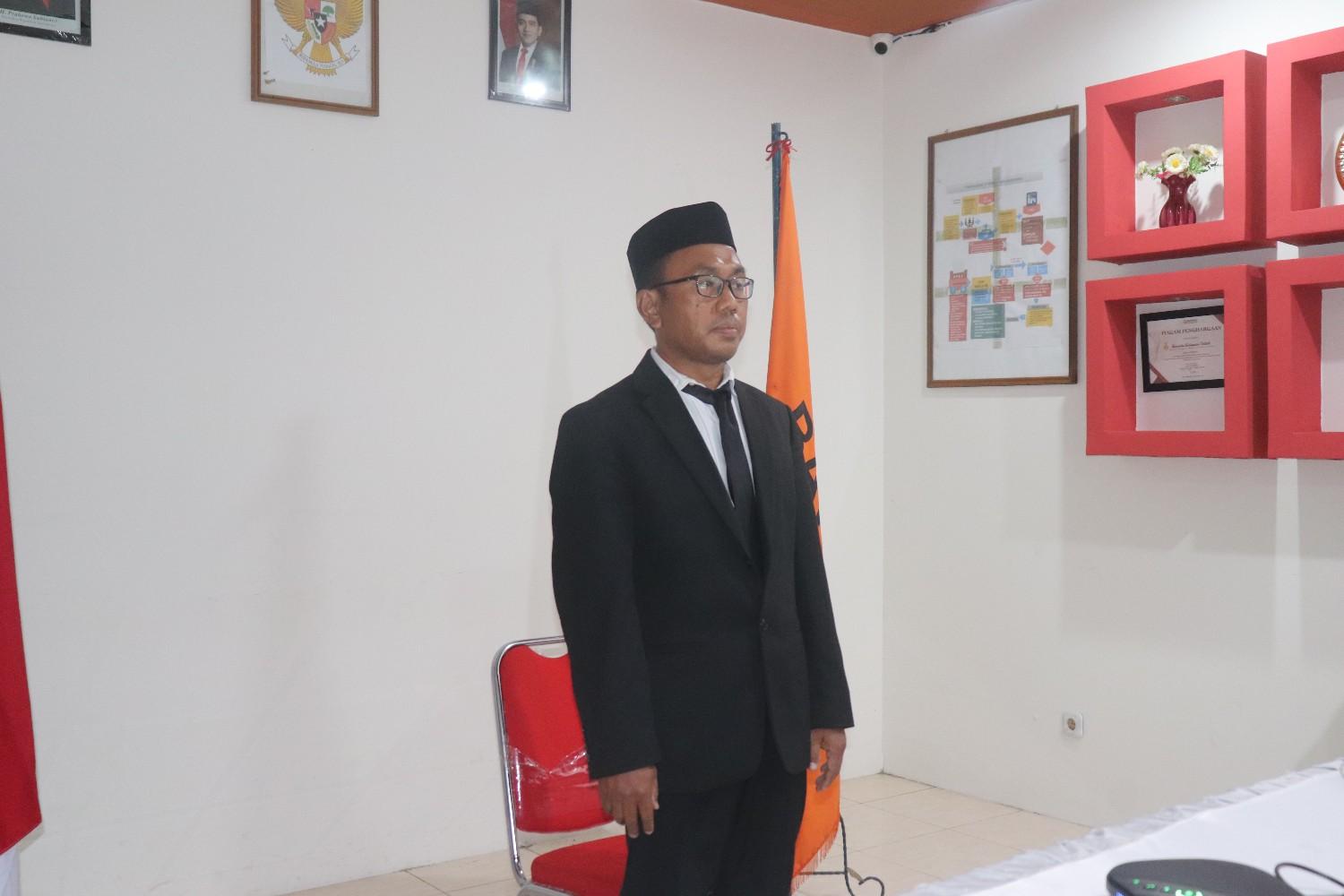 orsek Bawaslu Kabupaten Tolitoli Pada Pelantikan Sebagai Kasek Bawaslu Kota Palu