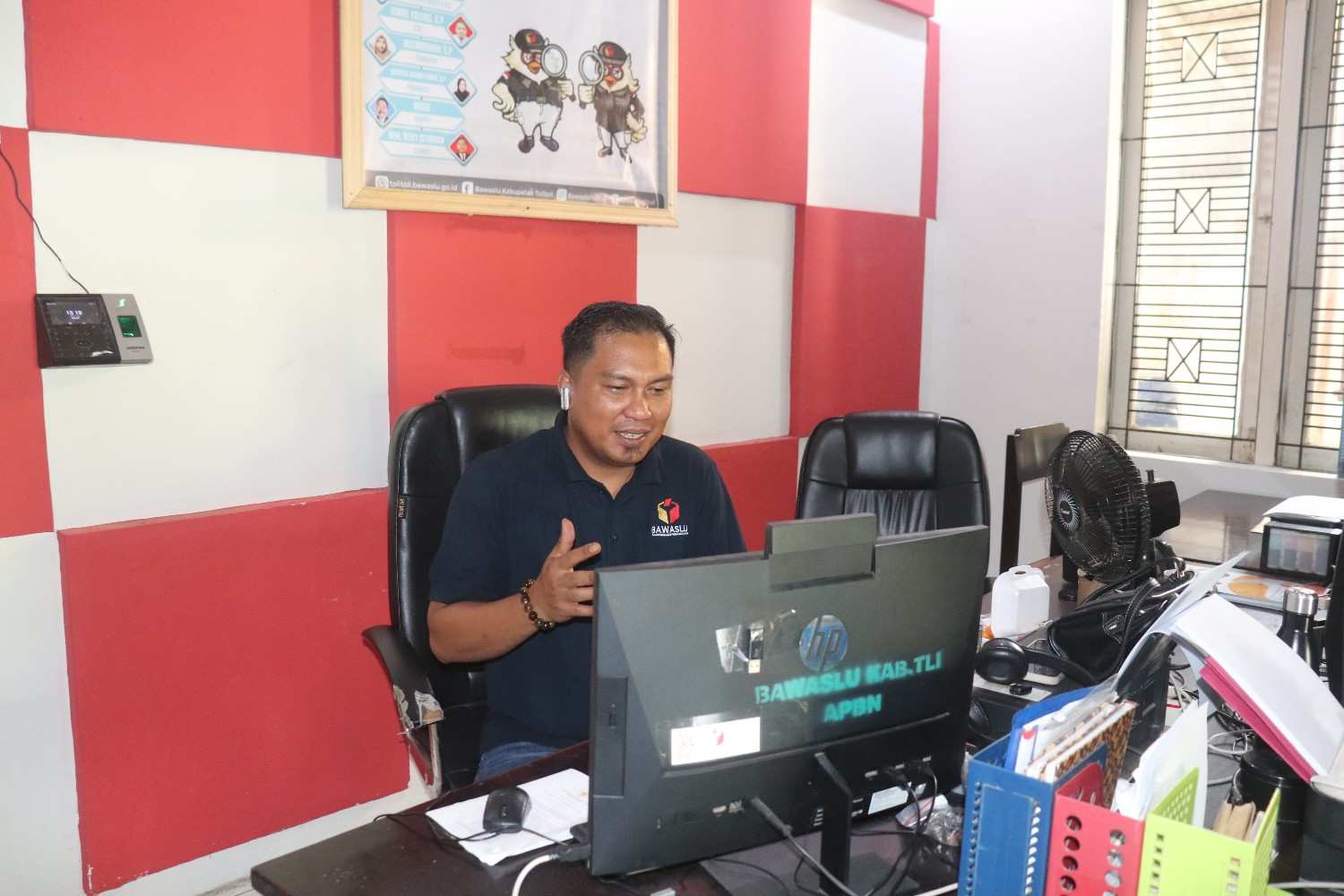 Pimpinan Bawaslu Kabupaten Tolitoli Ikuti Rapat Via Zoom