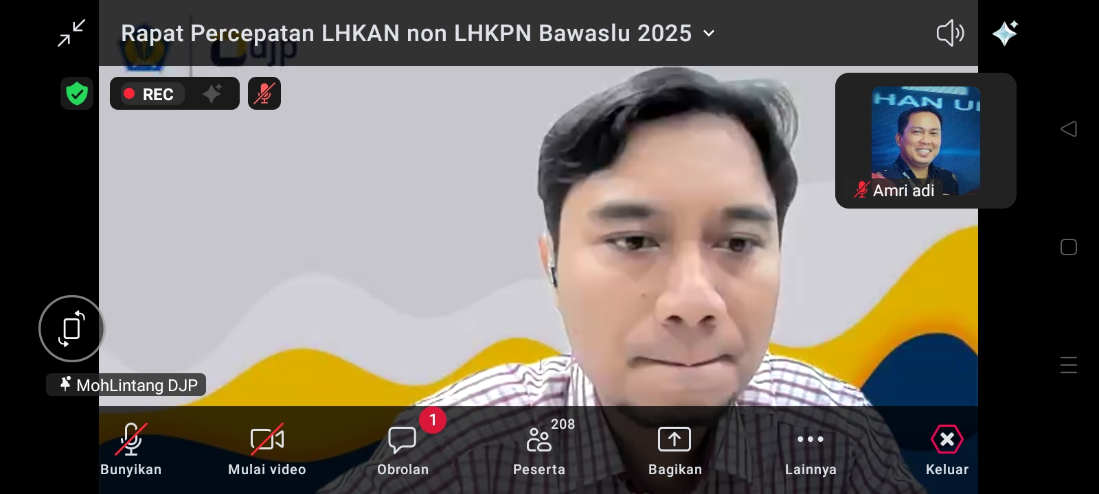 Pimpinan Bawaslu Kabupaten Tolitoli Ikuti Rapat Via Zoom