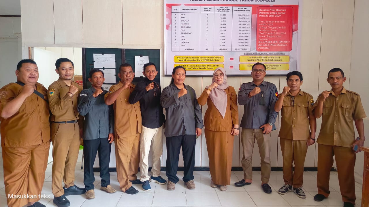Foto bersama Bawaslu Tolitoli dengan Kesbangpol Tolitoli