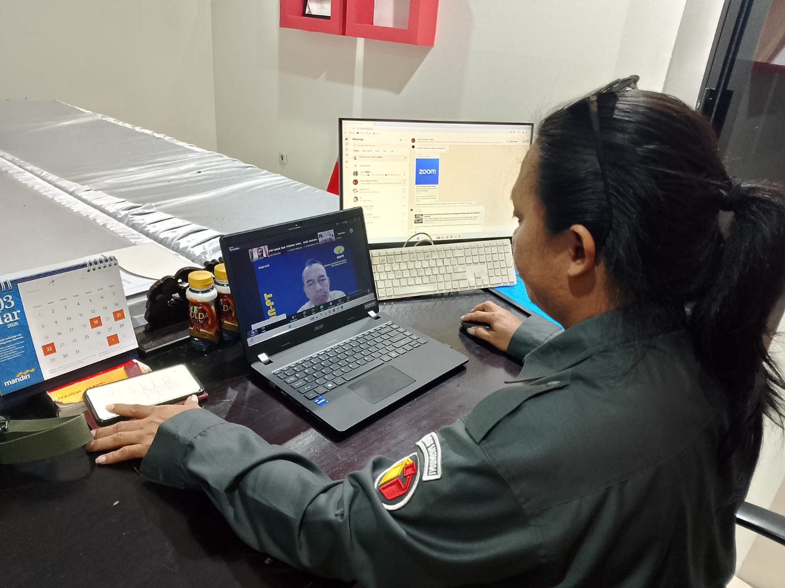 Ketua Bawaslu Tolitoli Dalam Menghadiri Undangan Via Zoom