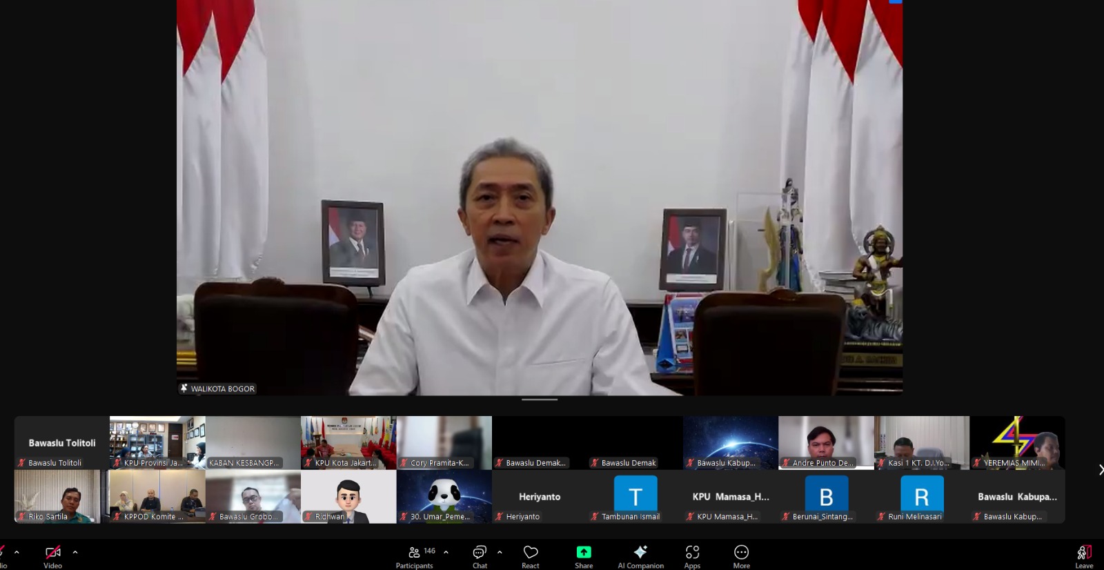 Bawaslu Tolitoli Ikuti Diskusi Via Zoom