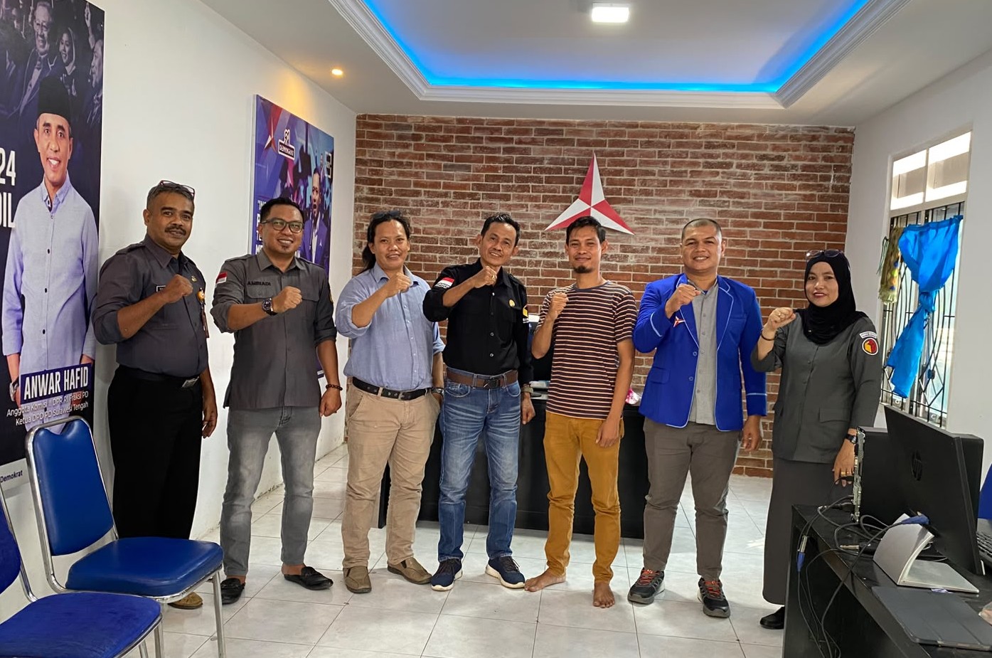 Pimpinan Bawaslu Tolitoli lakukan konsolidasi ke partai Demokrat Tolitoli