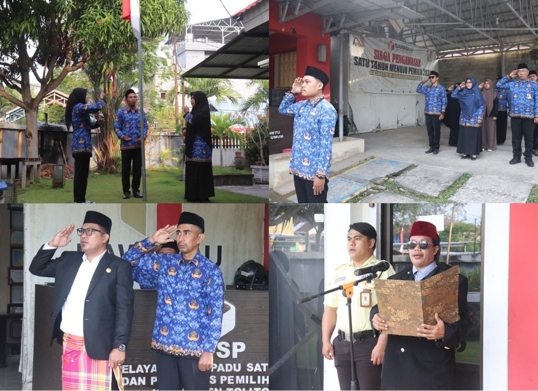 Bawaslu Tolitoli Melaksanakan Upacara Peringatan HUT RI ke-81