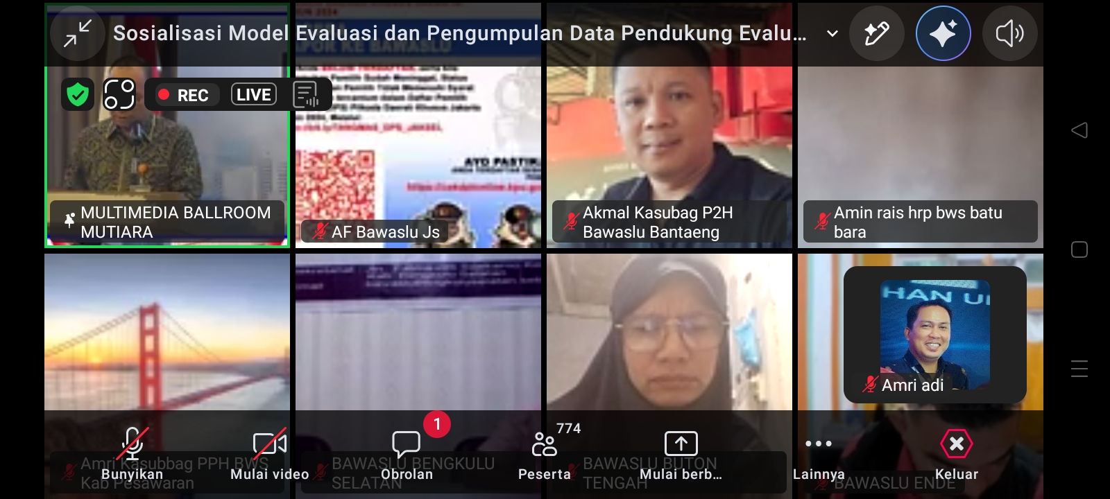 Bawaslu Tolitoli ikuti sosialisasi evaluasi IKP 2024 via zoom
