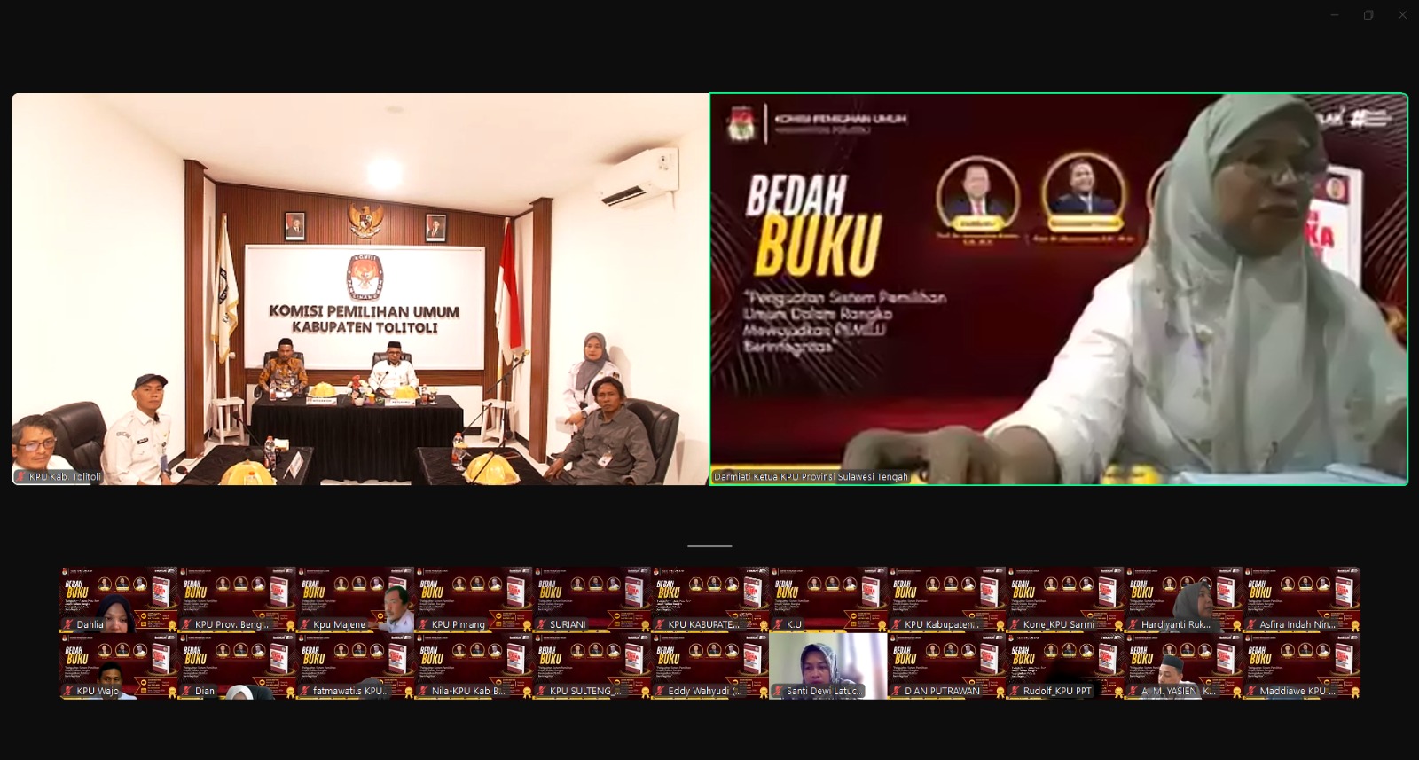 Bawaslu Tolitoli ikuti Bedah Buku yang diselenggarakan KPU Tolitoli