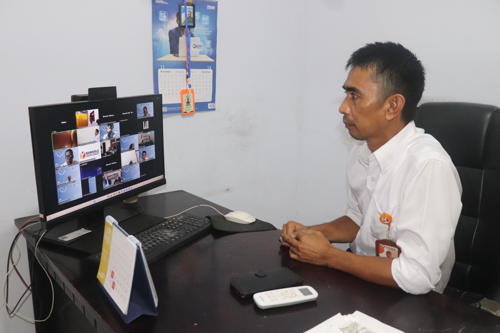 Korsek Bawaslu Tolitoli Ikuti Zoom Pembinaan Dana Hibah Pilkada 2024