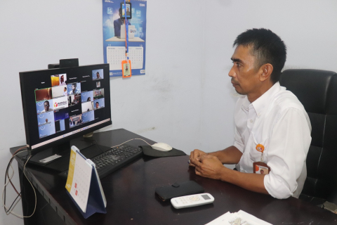 Korsek Bawaslu Tolitoli Ikuti Zoom Pembinaan Dana Hibah Pilkada 2024