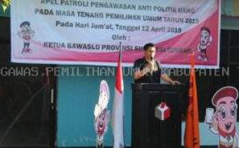 Apel Pengawasan Pemilu, Ketua Bawaslu Sulteng: Politik Uang Membunuh Demokrasi Bangsa