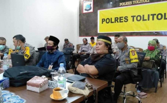 Ketua Bawaslu Tolitoli Ikuti Rakor Virtual Kesiapan PAM Pilkada Bersama Polres Tolitoli