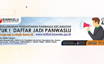 Mari Bergabung Menjadi Panwaslu Kecamatan, Simak Persyaratannya