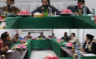 RAKOR PEMBENTUKAN POKJA TATA CARA PENANGANAN PELANGGARAN PROTOKOL COVID â€“ 19 DI PILKADA 2020