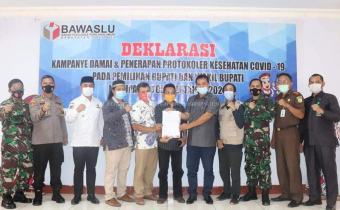 Sukseskan Pemilihan Kepala Daerah Serentak, Bawaslu Tolitoli Gelar Deklarasi Kampanye Damai
