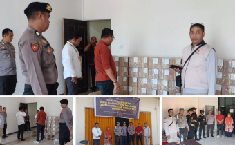 Tim Bawaslu Tolitoli, dipimpin Amriadi, menginspeksi Gudang Logistik KPU dan menemukan ruang penyimpanan di lantai 2 tanpa CCTV. 