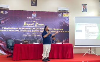 Ketua Bawaslu Kabupaten Tolitoli, Fajar Syadik, hadir sebagai narasumber dan menekankan pentingnya sinergi antar lembaga.