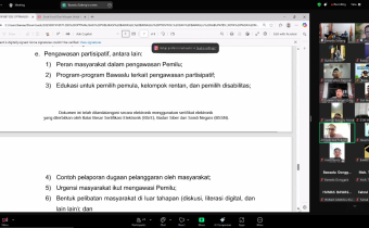 Pimpinan Ikuti Evaluasi Pembinaan Kehumasan Via Zoom