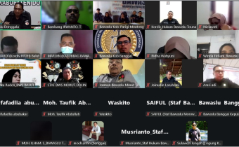 Bawaslu Kabupaten Tolitoli Ikuti Rapat Via Zoom