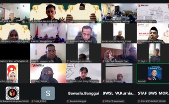 Bawaslu Tolitoli Ikuti Zoom Persiapan P2P