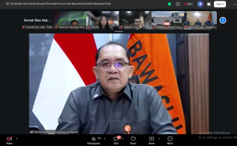 Korsek Bawaslu Kabupaten Tolitoli Mengikuti Rapat Bulanan Via Zoom